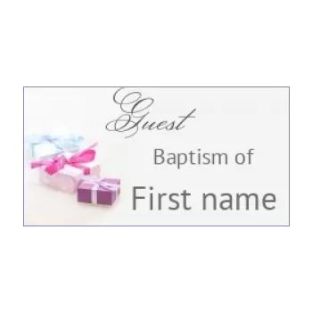 favor label baptism gift blue mauve 