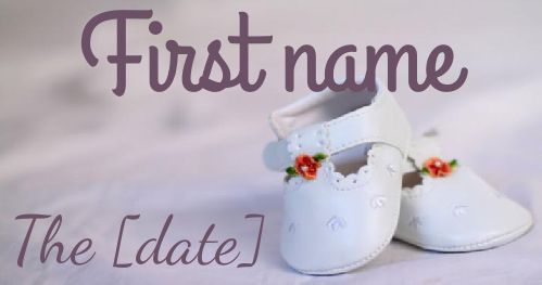 Label Baptism Gift Baby Mauve free template