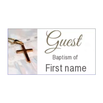 favor label baptism gift cross white 
