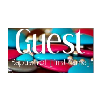 favor label baptism gift blue candy red 