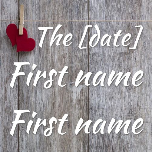 Wedding Label Gift Wood free template