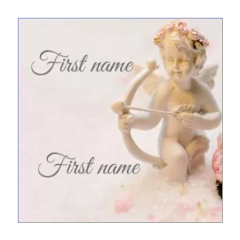 wedding favor label gift angel white 