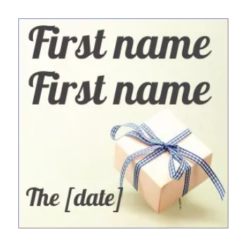 wedding favor label gift yellow 