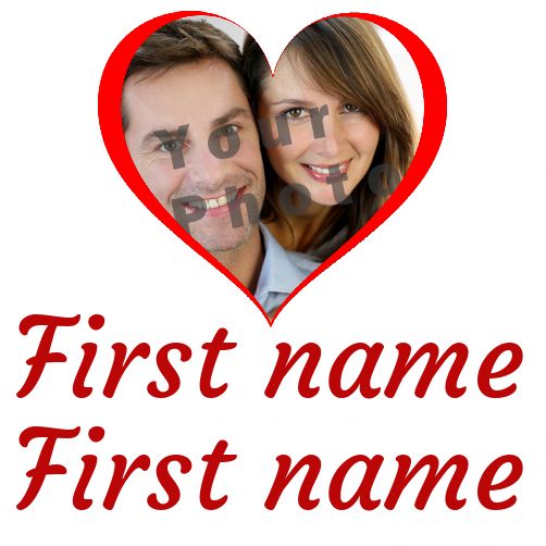 Wedding Label Gift with photo template
