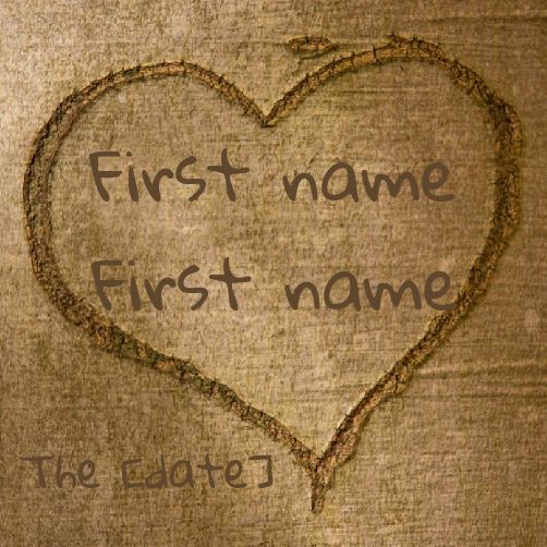 Wedding Label Gift Tree Wood free template