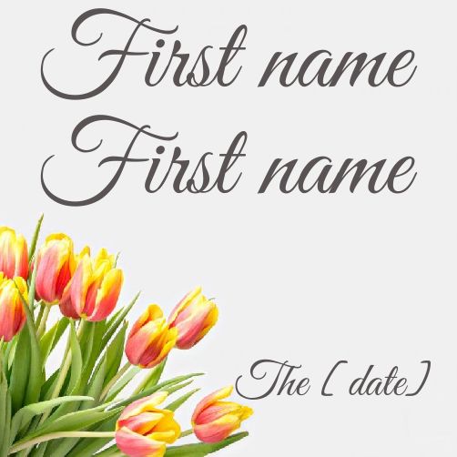 Wedding Label Gift Flower free template