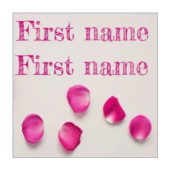 wedding favor label gift flower mauve rose 