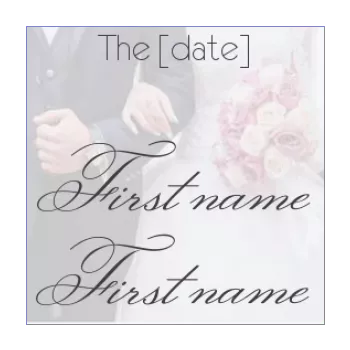 wedding favor label gift flower 