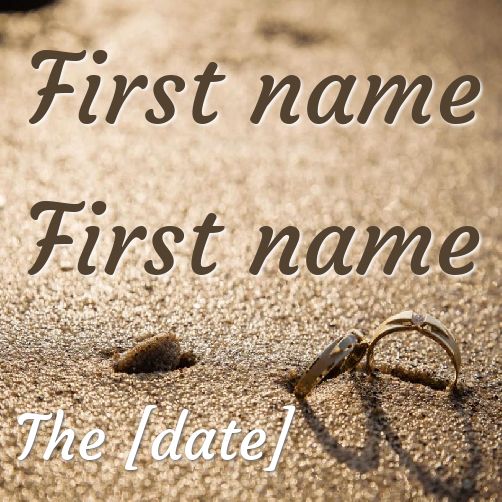 Wedding Label Gift Beach free template