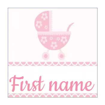label birth gift baby girl rose 