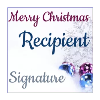 label gift christmas ball blue mauve star 