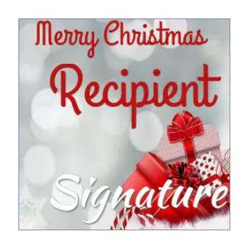 label gift christmas grey red 