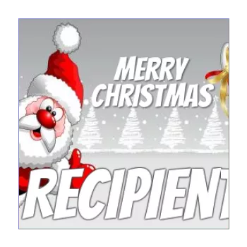 label gift christmas drawing grey red santa claus 