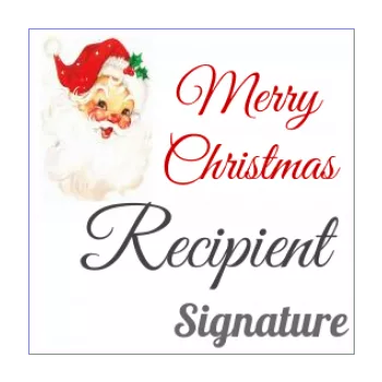 label gift christmas red santa claus 