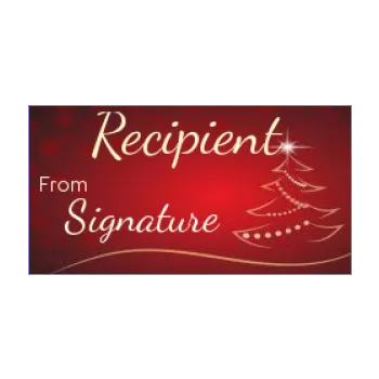 label gift christmas fir red 