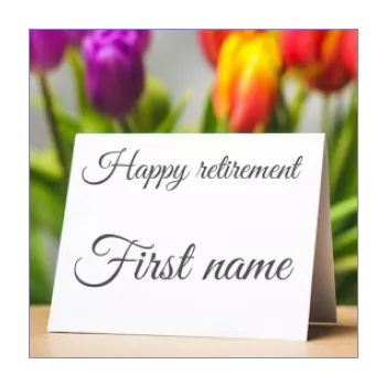 label cardboard gift retirement flower 