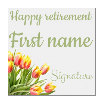 Retirement Gift Labels Free Templates On Greetings Discount