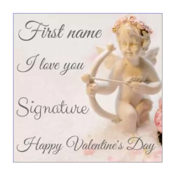 label gift valentine s day angel white 