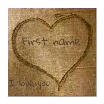 label gift valentine s day heart wood 