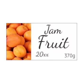 label jam apricot white 