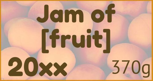 Label Jam Apricot Fruit Orange free template