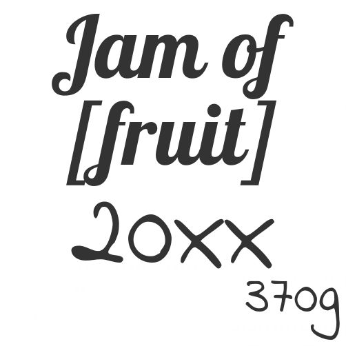 Label Jam Fruit White free template
