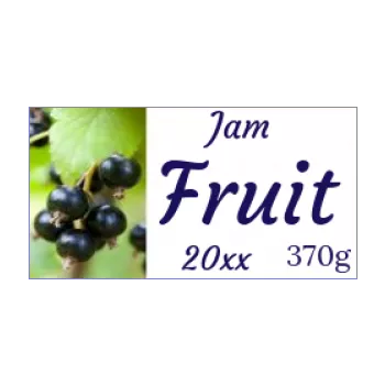 label jam cassis fruit white 