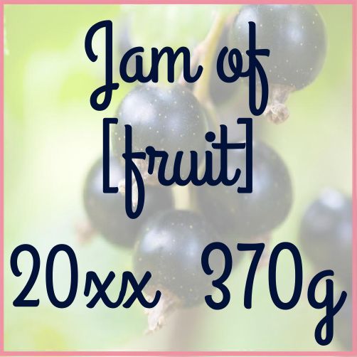 Label Jam Cassis Fruit Blue free template