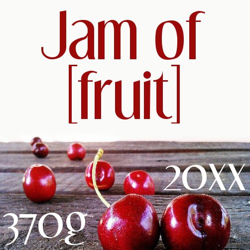 Label Jam Cherry Fruit free template