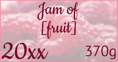 Label Jam Raspberry Fruit Red free template