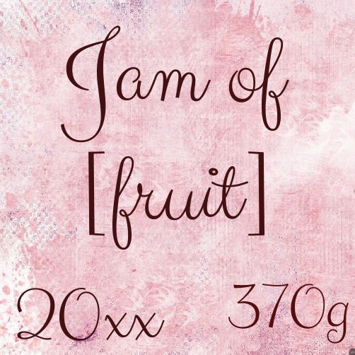 Label Jam Fruit Rose free template
