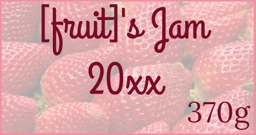 Label Jam Strawberry Fruit Red free template