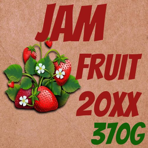 Label Jam Strawberry Fruit Brown free template