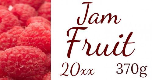 Label Jam Raspberry Fruit Red free template