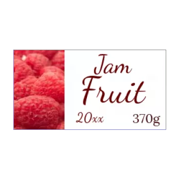 label jam raspberry fruit red white 