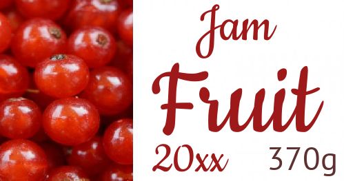 Label Jam Currant Fruit Red free template