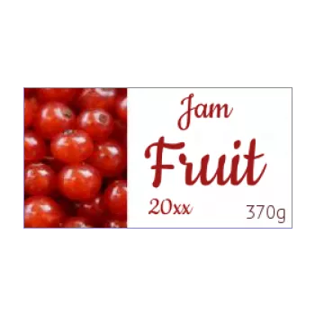 label jam currant fruit red 