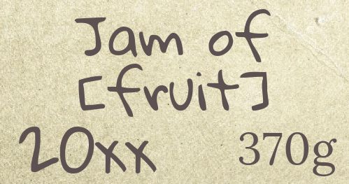 Label Jam Fruit Brown free template