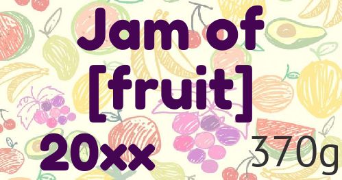 Label Jam Fruit Yellow free template