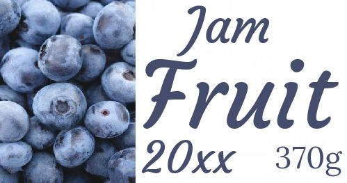 Label Jam Blueberry Fruit Blue free template