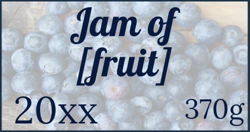 Label Jam Fruit Blue free template