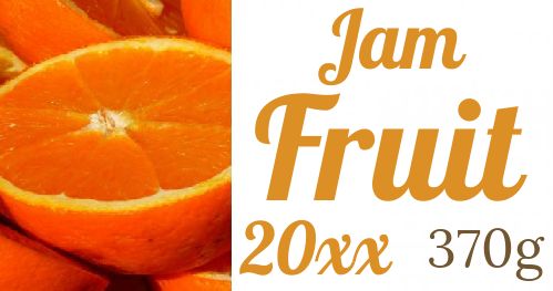 Label Jam Fruit Orange White free template