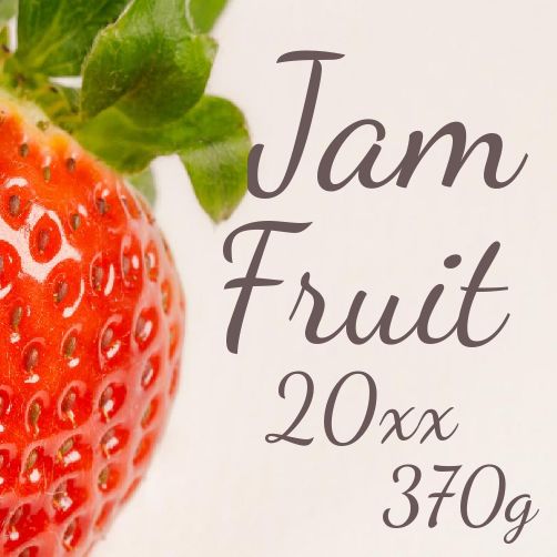Label Jam Strawberry Fruit White free template