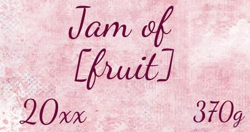 Label Jam Rose free template