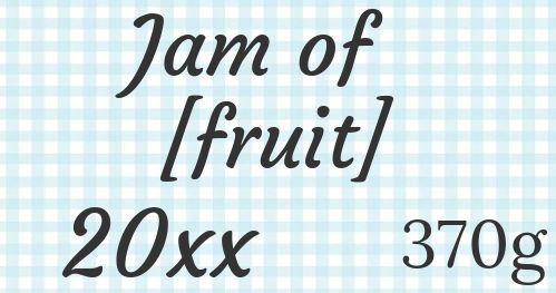 Label Jam Fruit Blue free template