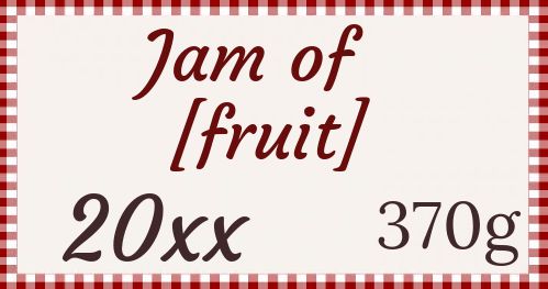 Label Jam Fruit Brown Red free template