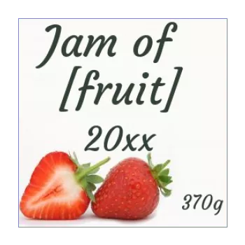 label jam strawberry fruit 