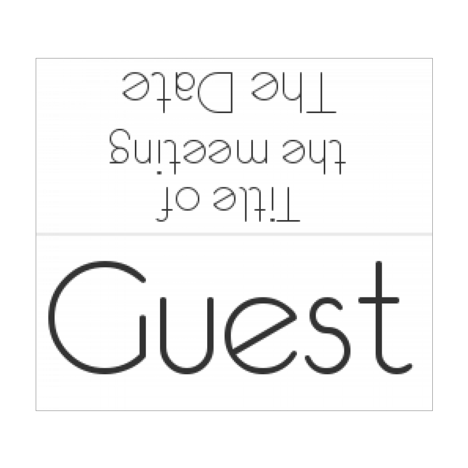 Label Meeting Place Card Table Seminar template (card 2938)