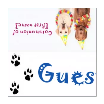 label communion table dog animals 