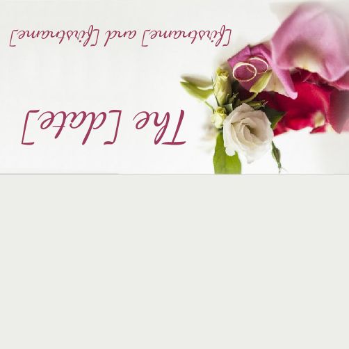 Wedding Label Table Ring Flower template